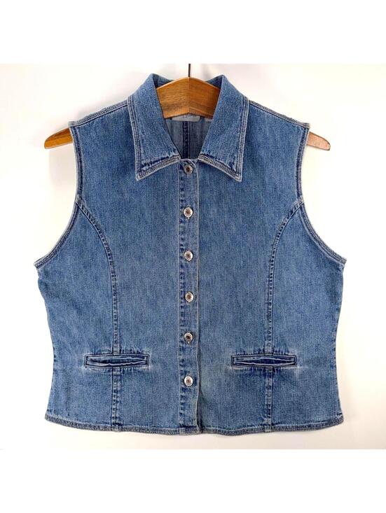 Jackets & Blazers - Y2K Paul Harris Denim 100% Cotton Vest - Medium